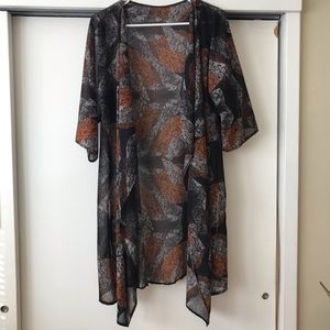 Sheer Long Kimono Cardigan